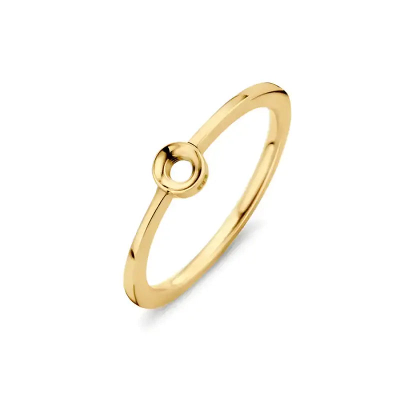 Gold ring met lege setting voor melano twisted petite verfeind ringetje in petite ring goud