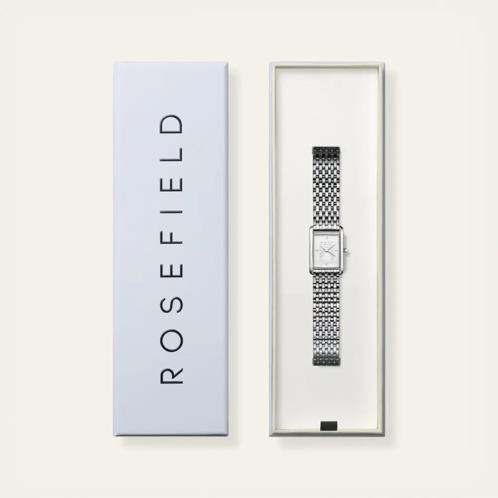 Silver horloge in doos van Rosefield Heirloom sieraden merk, elegant en stijlvol
