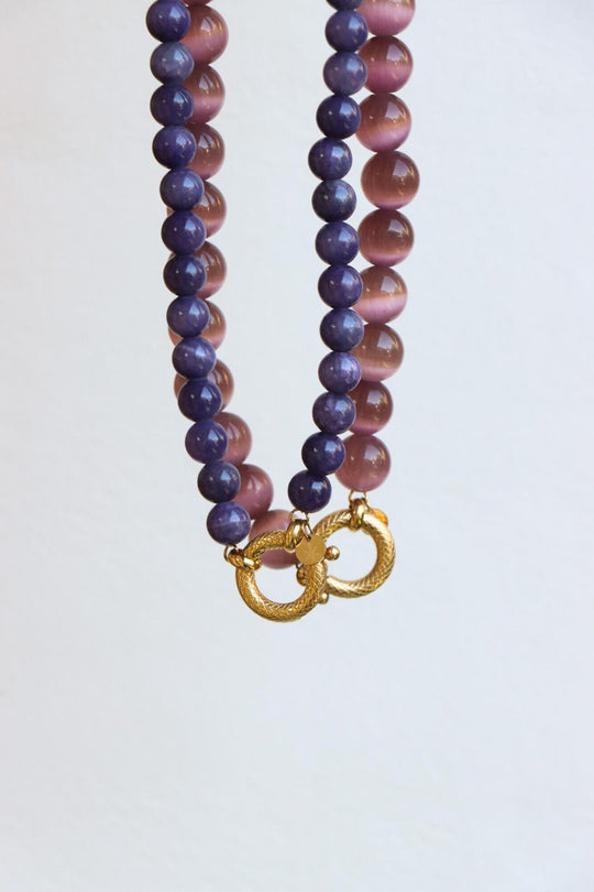 Label Kiki Indigo snake necklace gold