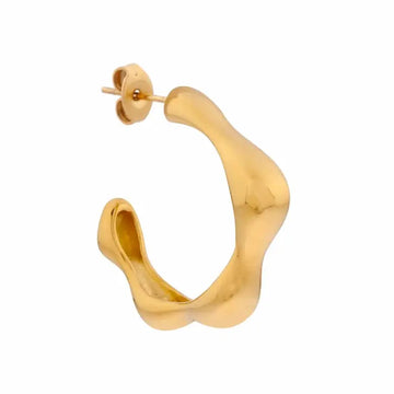 Label Kiki Big wavy hoop gold