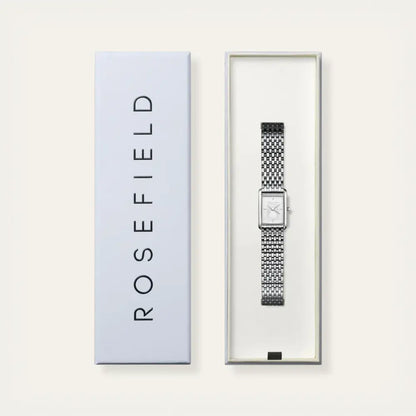 Silver horloge in doos van Rosefield Heirloom sieraden merk, elegant en stijlvol