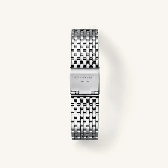 Zilveren metalen horlogeband van Rosefield Heirloom merk voor sieraden