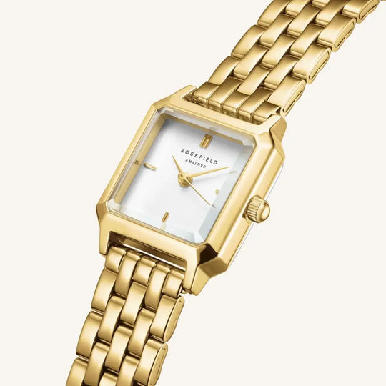 Gold-toned vrouwenhorloge The Boxelle Sieraden merk met wit wijzerplaat